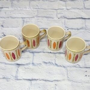 🔵BOGO FREE🔵 1960s Red Wing Pepe Coffee Cups Vintage Mid Century Modern Four